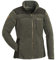 PINEWOOD Damen Diana Exclusiv Fleece Jacke, Oliv Melange/Wildlederbraun, XS