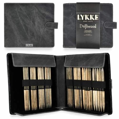 Lykke Doppelspitznadeln, Geschenkset Large US 6-13 Set in Grey Denim Pouch