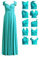 72styles Infinity Kleid mit Bandeau, wandelbares Brautjungfernkleid, lang, Übergröße, Mehrwege-Kleid, Twist-Wickelkleid, Türkis/Ausflug, einfarbig (Getaway Solids), Einheitsgröße