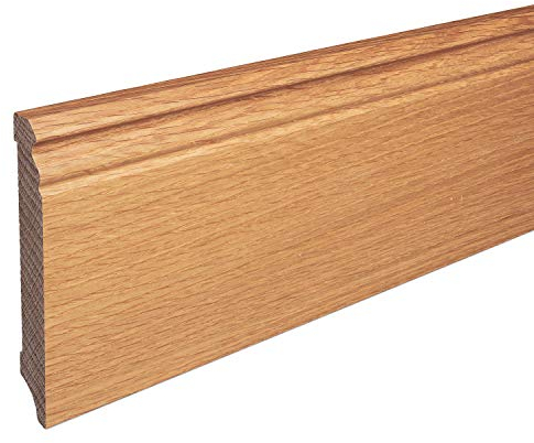 Sockelleiste Massiv Holz Eiche natur lackiert Hamburger Berliner Profil 120mm