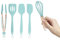 Cook With Color Lot de 5 mini ustensiles de cuisine en silicone Aqua et or rose