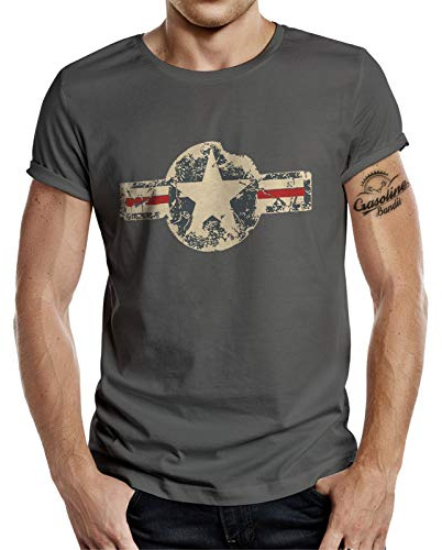 T-Shirt für den US-Army Fan: Used Look Grey