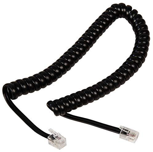 McPower Telefonhörer-Spiralkabel 2 m | RJ10 auf RJ10 (4P4C) | Flexibles Kabel für Tischtelefone & Büro | Weiß | Kompakt | CCA-Material | Telefonkabel