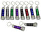 GARNECK 10pcs Mini Flashlight Creative 5 LED Powerful Flashlight Keychain Torch Keychain for Children Random Color