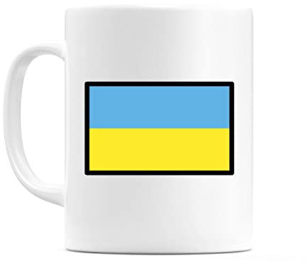WeDoMugs Ukraine Flag Emoji 11oz Ceramic Coffee Tea Gift Mug Cup