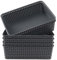 Dynko Plastic Weave Basket, A4 Paper Storage Basket Trays, 6 Packs
