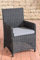 CLP Polyrattan Gartenstuhl Fontana 5mm I Robuster Rundrattan Gartenstuhl Mit Einem Untergestell Aus Aluminium, Farbe:schwarz, Polsterfarbe:Eisengrau