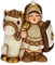 THUN - Figur Soldat Krippe mit Pferd - Weihnachtsdekoration Haus - Klassische Krippe, weiße Variante - Keramik - 7,5 x 5,5 x 8,5 cm