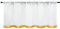 Yujiao Mao Voile Scheibengardinen Küche Bistrogardinen mit Satinband Transparente Kleinfenster mit Tunnelzug Gardinen Gold HxB 30x90cm 1 Stück