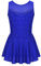 JEATHA Mädchen Glänzend Strass Eiskunstlauf Kleid Tanzkleid Ärmellos Ballettkleid Tüllkleid Rollschuh Sakter Kleider Ballett Trikot Tanzkleidung Blau A 134-140