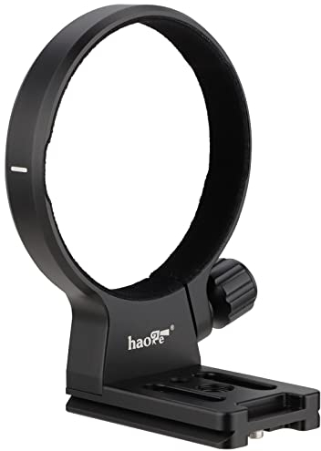 Haoge LMR-RF140 Anello di montaggio per treppiede per Canon RF100-400mm F5.6-8 IS USM Base di supporto per obiettivo Canon RF-Mount built-in Arca Type Piastra a sgancio rapido