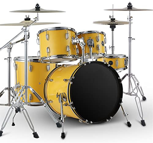 KESHUO Drum Kit Erwachsener Anfänger Einstiegstest 5 Drums 3 Becken 4 Becken Schlagzeug Set (Color : 01, Size : 5 Drums 4 Cymbals)