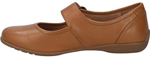 Josef Seibel Damen Riemchenballerinas Fenja 18, Frauen Flats,Weite G (Normal),Halbschuhe,Sommerschuhe,Slipper,Ballet-Flats,Braun (Camel),41 EU