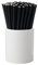 Trimming Shop Plain Paper Drinking Straws – 100% Compostable, Sturdy & Non-Soggy – Food-Safe Ink, Eco-Consious, Multi-Layered, Black, 100 Pack