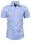 siliteelon Mens Shirts Short Sleeve Stretch Dress Regular Fit Casual Business Summer Shirt with Pocket Light Blue S