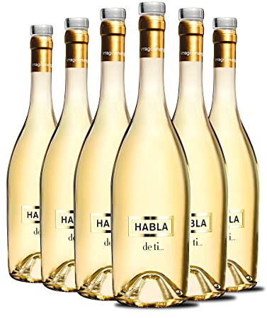 Habla de Ti 2022 - Vino Blanco Joven Seco – Ideal para Pescados Blancos, Ensaladas y Platos de Cocina Mediterránea - Pack 6 Botellas de Vino Blanco VT Extremadura 750ml