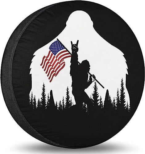 Bigfoot Man Universal-Reifenabdeckung, Radschutz, wasserdicht, UV-Schutz, passend für Wohnmobil, SUV, Anhänger, Auto, Reifenabdeckung