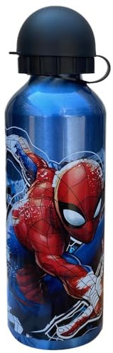 Aluminium Trinkflasche Spiderman Marvel Trinkflasche mit Schnuller für Kinder 500ml schwarz