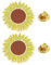 The Lord of the Tools 2pcs Broche Tournesol en Métal Émaillé Badge Épingles à Revers Épinglettes avec Boucle Papillon Invisible Tournesol Jaune Vif pour Décorer Dacs à Dos Chapeau Vêtements