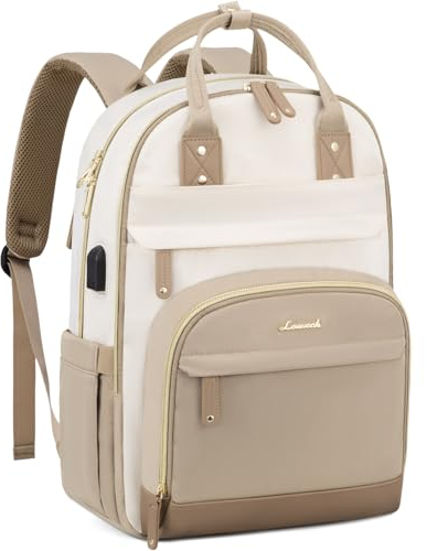 LOVEVOOK - Grande zaino da donna, con scomparto per computer portatile da 17’’, per ragazze, adolescenti, bagaglio a mano, impermeabile, per la scuola, lavoro, aereo