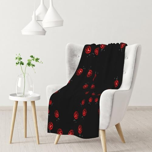 Art Ladybug Tracks bedruckte ultraweiche Mikrofaser warme und flauschige Decke, warm und bequem