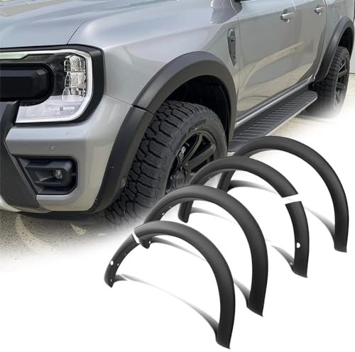 Wheel-Arch-Kit for Ford-Ranger-Wildtrak 2023-2025-Accessories T9 Wheel arches Fender Flares Protector Mudguard Fitting Trim, Wheel Arch Extension 30MM Extra Tyre Coverage (with Park Assist Sensors)