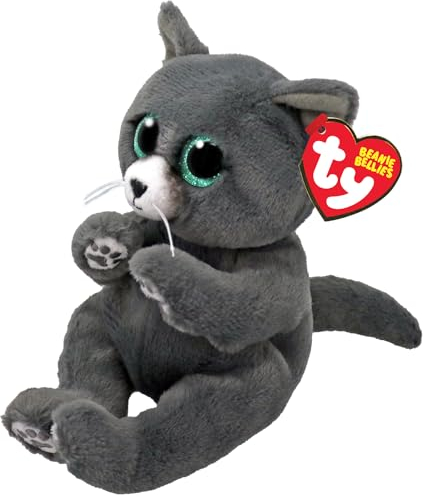 TY Binx Russian Blue Cat Beanie Bellies Regular - Squishy Beanie Baby Soft Plush Toys - Collectible Cuddly Stuffed Teddy