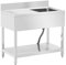 Royal Catering RCGS-1B100D6 Spültisch 1 Becken zu 400 x 400 x 250 mm extra Ablage Edelstahl Edelstahl-Spültisch Gastro-Spültisch