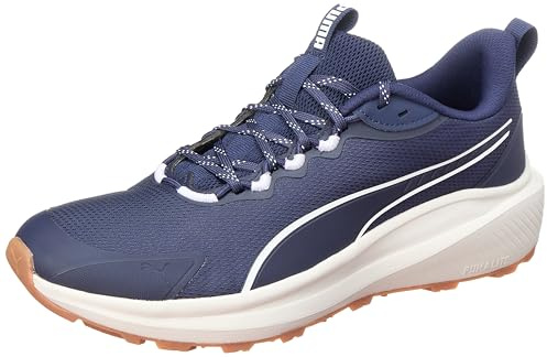 Puma Skyrocket Lite Trail Adult Unisex Straßen-Laufschuh, Navy-Feather Gray, 46
