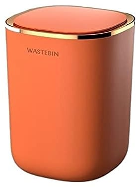 Poubelle 12L Poubelle Intelligente Salon Maison Salle de Bain Ouverture Automatique Panier à Papier Délicat Seau de Stockage des Ordures Poubelle,Orange