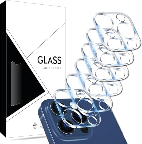 sheikhuu [ 6-Pack ] Camera Lens Protector for Iphone 15 Pro Max (6.7-Inch) & Iphone 15 Pro (6.1-Inch) Anti-Scratch, 9H Tempered Glass, With Life Time Support, Day/Night Shots, Ultra Clear.