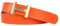 Zakatte • Damen Gürtel aus Kunstleder mit H-Schnalle Hüftgürtel Taillengürtel Damengürtel BS058 (Orange-Gold, 100 cm)