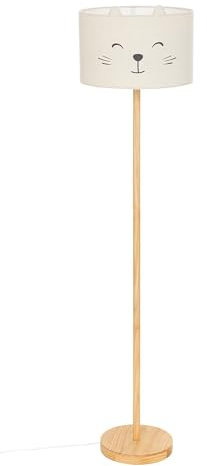 PEGANE Lampadaire Enfant en Bois Coloris Naturel et Acier - diamètre 36 x Hauteur 152 cm