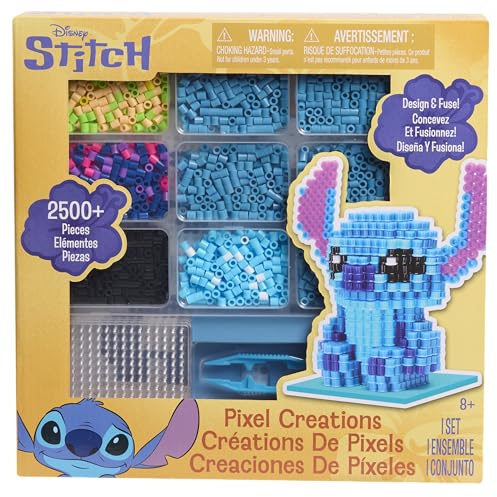 STITCH Disney Pixel Creations Bead Kit Lilo DIY Craft Set with 2500 Beads, Pegboards & Templates Creative Activity Toy for Girls & Boys Ages 6+