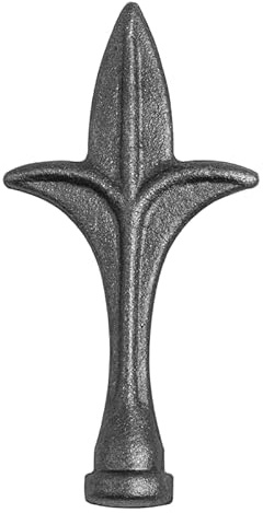 LogistSystem 1 Stück Zierspitze Metall - 110x57mm (HxB) / Basis: Fi 20 - Zaunspitzen, Zierelement, Torspitze, Schmiedetile, Stahl, Metallspitze, Zaundekoratio, Zierspitzen, 40.048