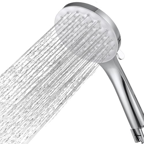 iSophiNet Shower Head, High Pressure Shower Heads with 6 Spray Modes Water Saving Universal Handheld Shower Head, Round One-Hand Operation Large Power ShowerHead for Low Water Pressure (Without Hose)