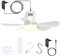 Gliztech Ventilator Lampe 48cm Deckenventilator mit Beleuchtung mit 5m Netzstecker und Fernbedienung Lüfterleuchte, Geeignet für Schlafzimmer, Terrasse, Sonnenschirm, Werkzeugraum, Pavillon, Vordach