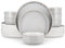 vancasso Snow Dinner Set- 18 Pieces for 6 People, Ceramic Plates and Bowls Set, Modern Elegant Style Dinnerware Sets, Dinner Service Set, Dishwasher and Microwave Safe, Beige