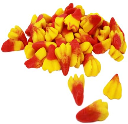 Fruchtgummi Jelly Chicken Feet Hühner Füße rot gelb halal 300g