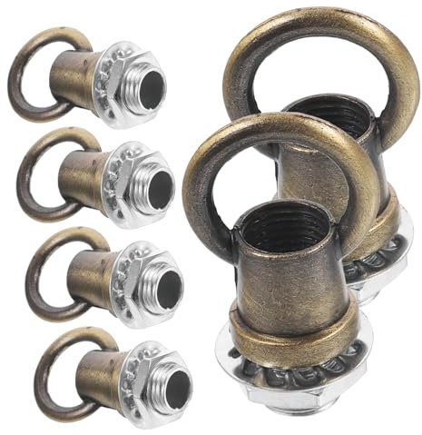 DIYEAH 6piezas Gancho De Techo Con Tuerca Roscada Para Lámparas Soporte Cerrado Resistente Para Accesorios De Iluminación Diy Color Bronce Antiguo