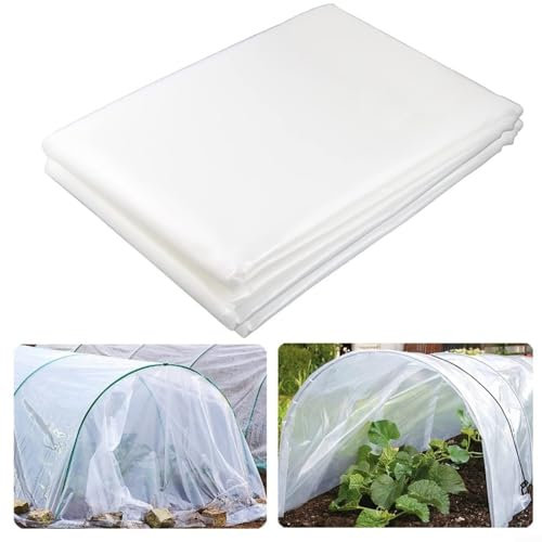 PE Greenhouse Film, 2X3m/2x4m/3x3m Clear Plastic Sheeting For Plant Cover, Thick Polyethylene Tear-Resistant Gardening Film, Weatherproof Insulation For Greenhouses/Cold Frames(2 * 4m)