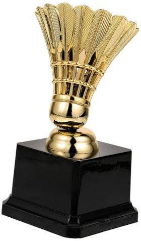 Toyvian Badminton Pokal Trophäe Kunststoff Mit Sockel Dekoratives Trophäenmodell Für Kinder Stabile Sport Auszeichnung Für Wettbewerbe Und Partys