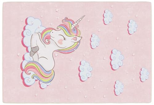 Fengshui Tappeto rosa, 160 x 230 cm, in velluto, lavabile in lavatrice | Fonoassorbente, morbido, resistente, facile da pulire, per sala giochi