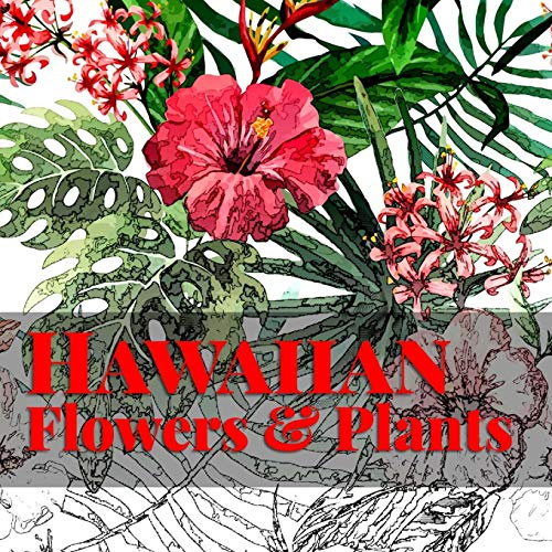 Hawaiian Flowers & Plants: Relaxing Coloring Therapy for Adults: Volume 1 (Island Color)