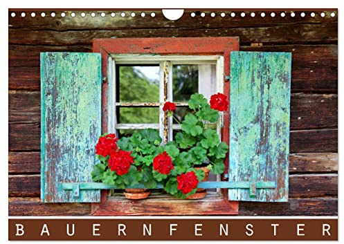 Bauernfenster (Wandkalender 2026 DIN A4 quer), CALVENDO Monatskalender: Bauernfenster - Aufgenommen im sehenswerten Salzburger Freilichtmuseum. (CALVENDO Orte)