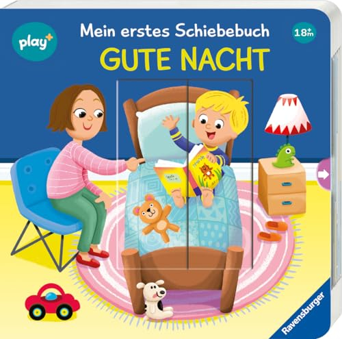 Ravensburger Play+ Mein erstes Schiebebuch: Gute Nacht, Baby-Buch ab 18 Monate, Gute-Nacht-Geschichten