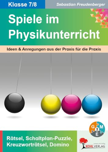 Spiele im Physikunterricht Klasse 7 8 Physik Sekundarstufe | Mechanik Akustik Elektrostatik Stromkreis Wärmelehre Kreuzworträtsel Domino Memory Puzzle ... Schaltplan-Puzzle, Kreuzworträtsel & Domino