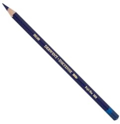Derwent Inktense Permanent Watercolour Single Pencil, Bright Blue (1000), 4mm Premium Core Strength, Water-Soluble, Ideal for Drawing, Colouring & Painting on Paper & Fabric, Professional Quality (0700912)
