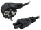 Omenex 491142 - Cable de alimentación USB (1.5 Metros, C6, CEE7/4), Negro