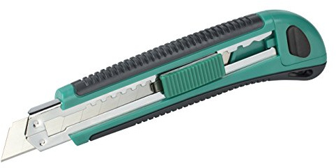 wolfcraft 2C Plastic Snap-Off Blade Knife, 18 mm I 4138000 I Knife for Hobby and Household use